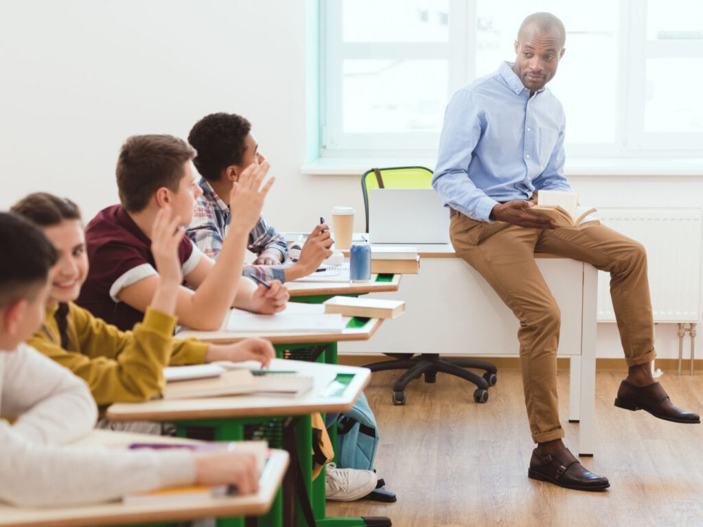 Students learning together