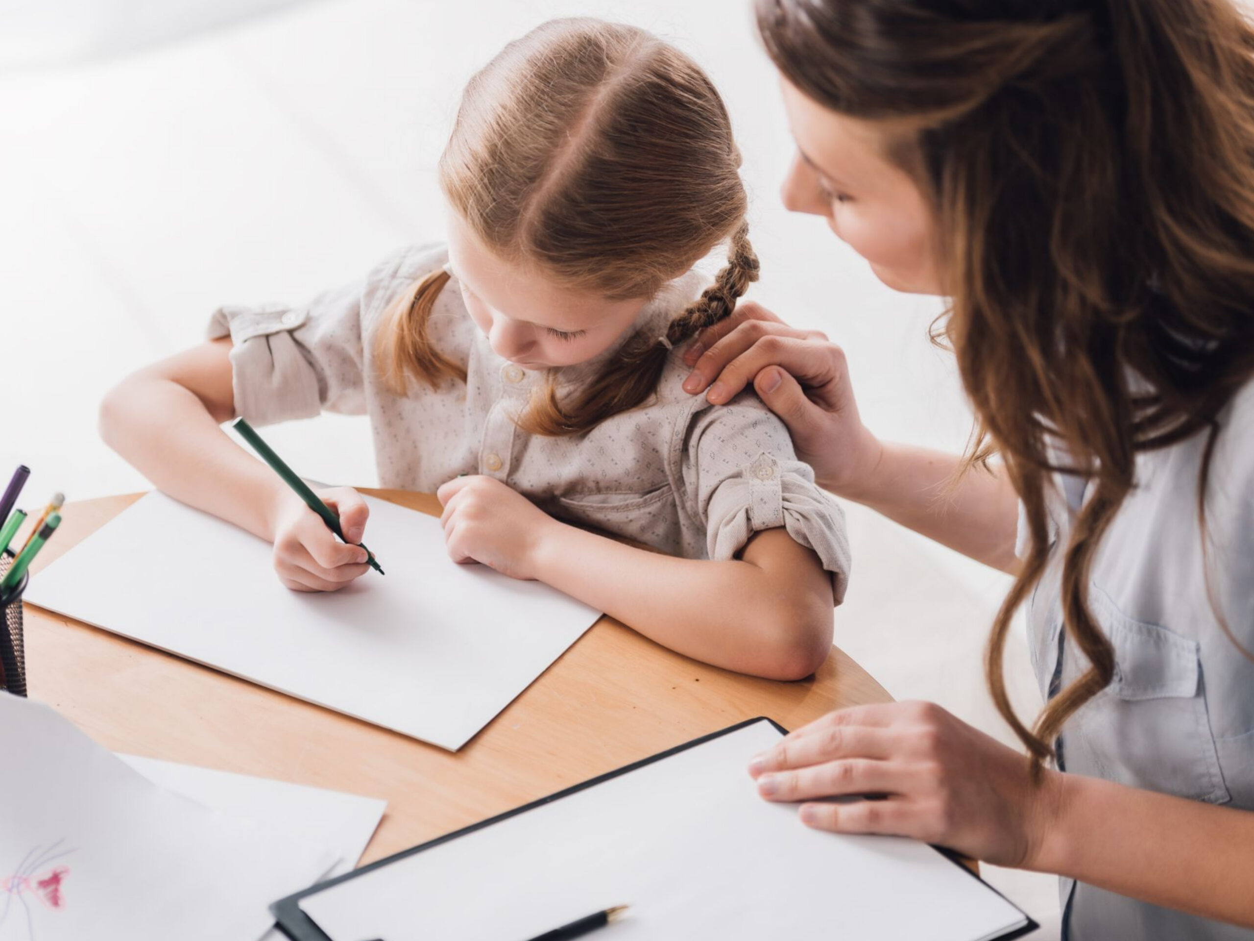 Tutor working with a student