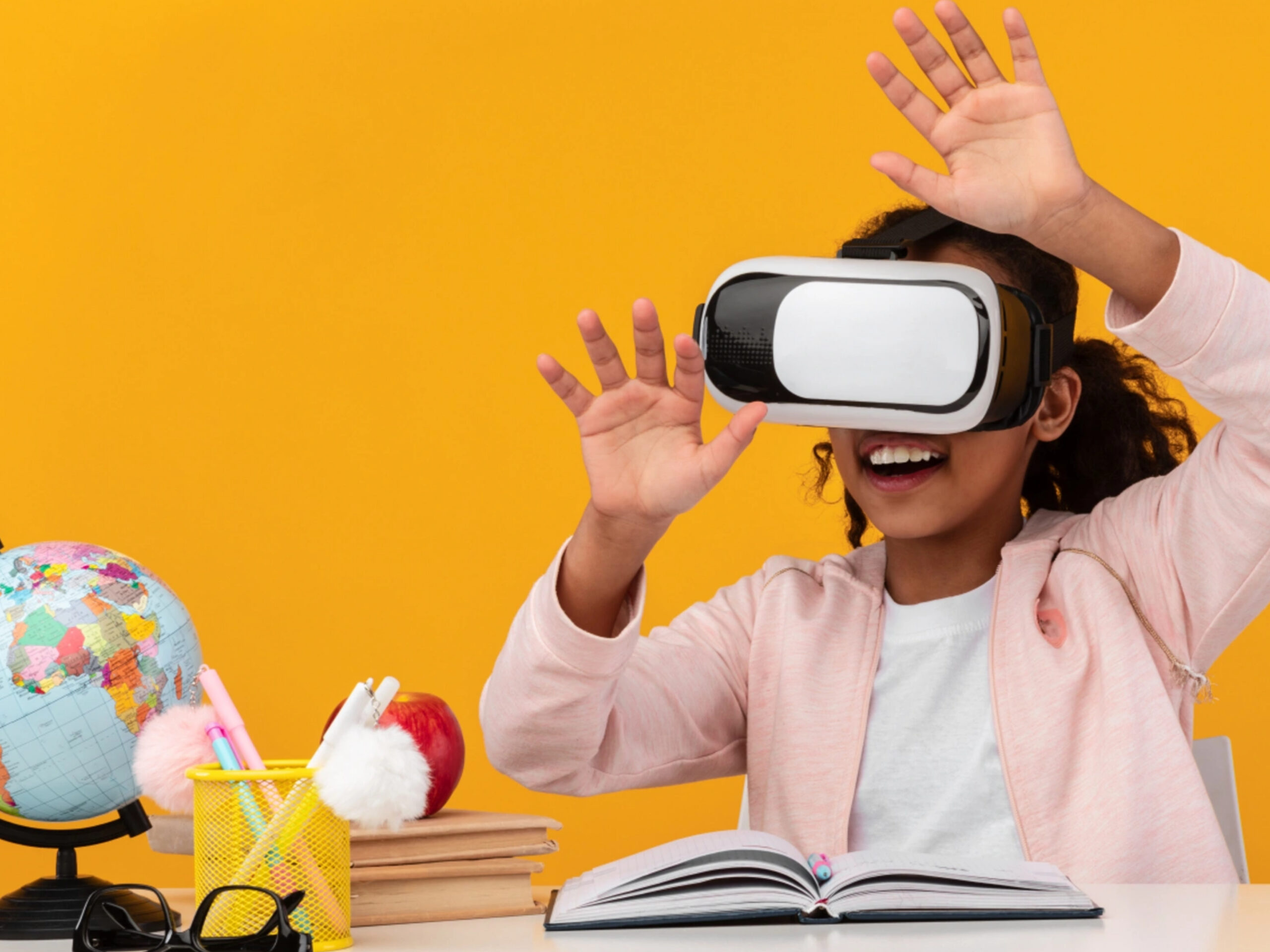 Student using technology in the classroom